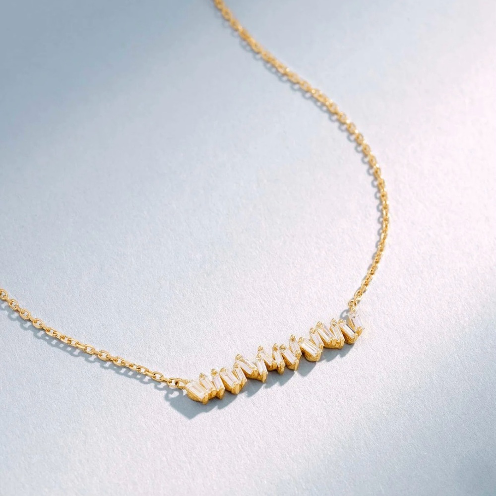 Suzanne Kalan Diamond Bar Necklace